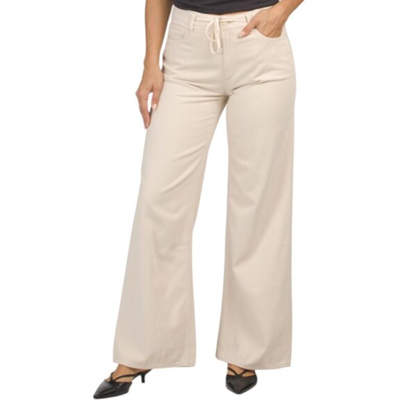 PAIGE Zoey Wide Leg Jeans With Waist Tie
